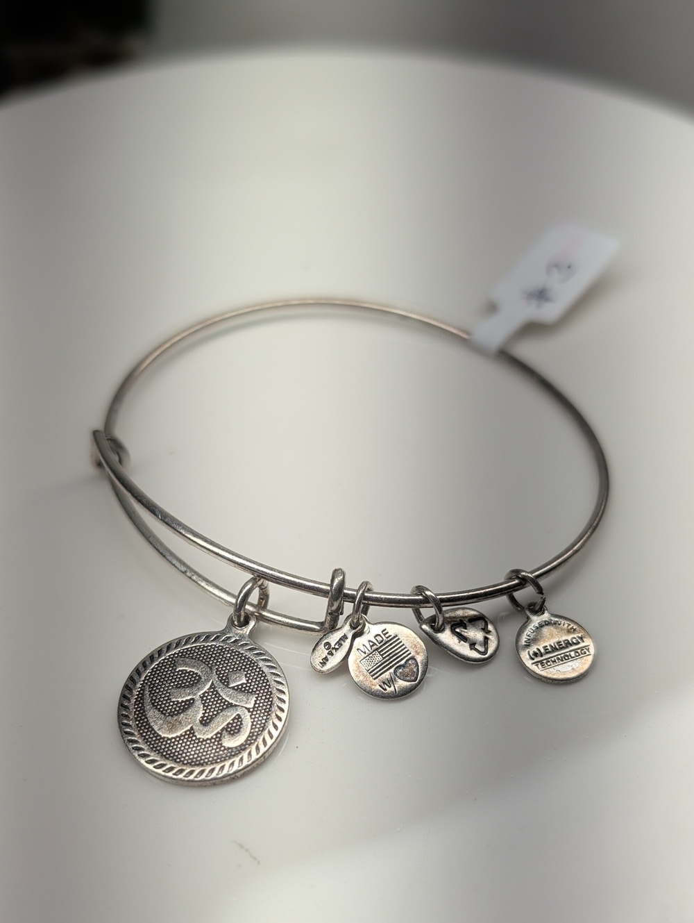 Alex and Ani Om Symbol Expandable Bangle – Rafaelian Silver